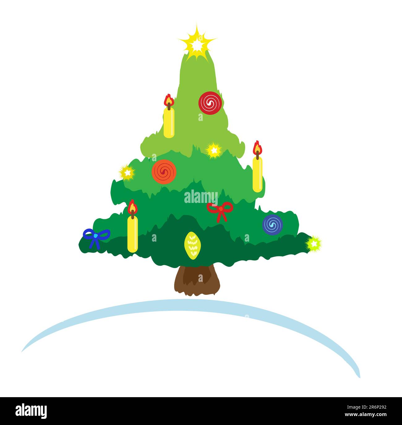 Bright christmas tree card. Vector illustration Stock Vector Image ...