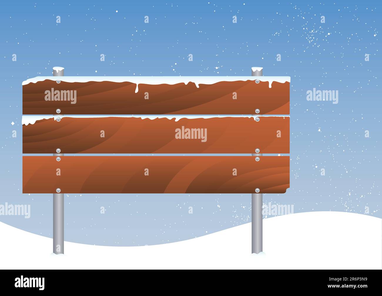 vector illustration of a snowy signboard Stock Vector Image & Art - Alamy