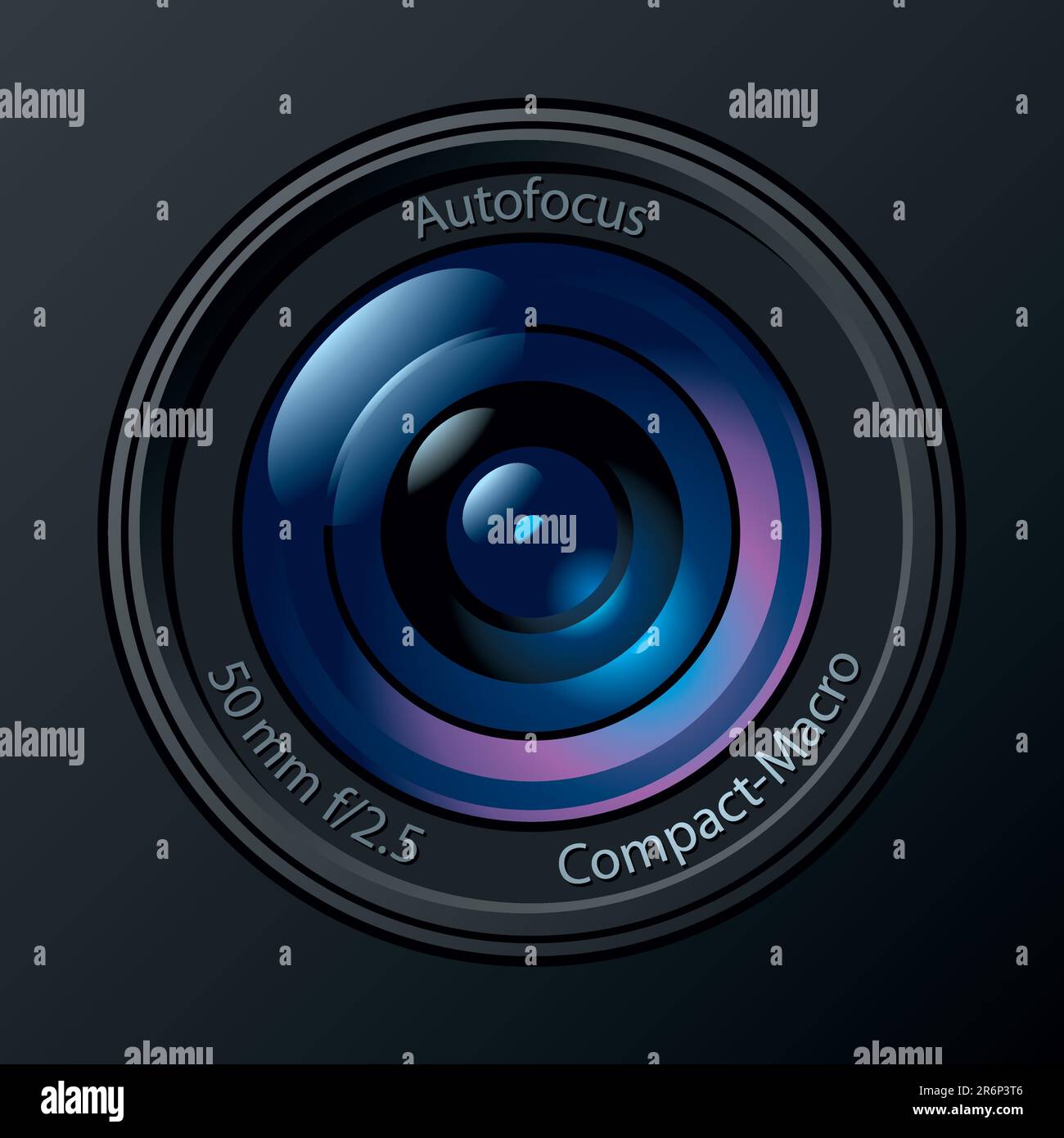 Front View of Photo Camera Lens. Vector Illustration Stock Vector Image ...