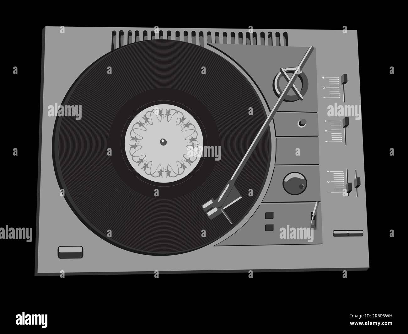 Vector image of a vinyl DJ's deck Stock Vector Image & Art Alamy