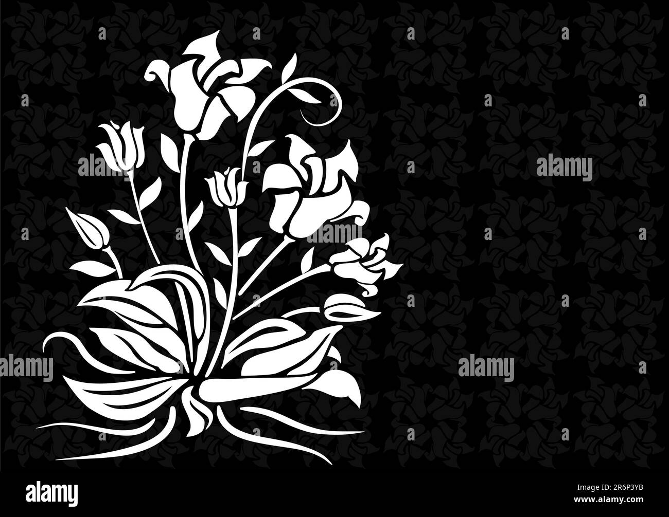 Retro floral background illustration Stock Vector Image & Art - Alamy