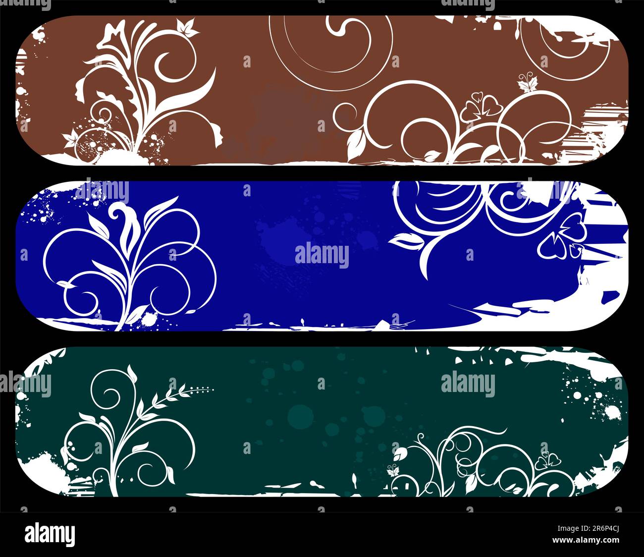 Illustration of set abstract grunge banners. Vector Stock Vector Image ...