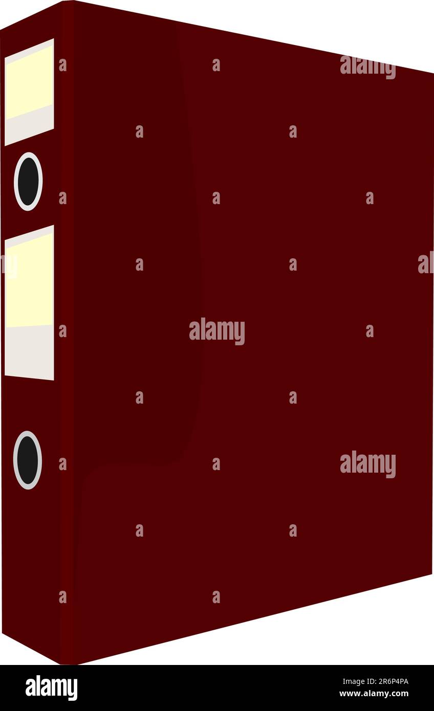 Realistic illustration of close red folder isolated on white background vector Stock Vector