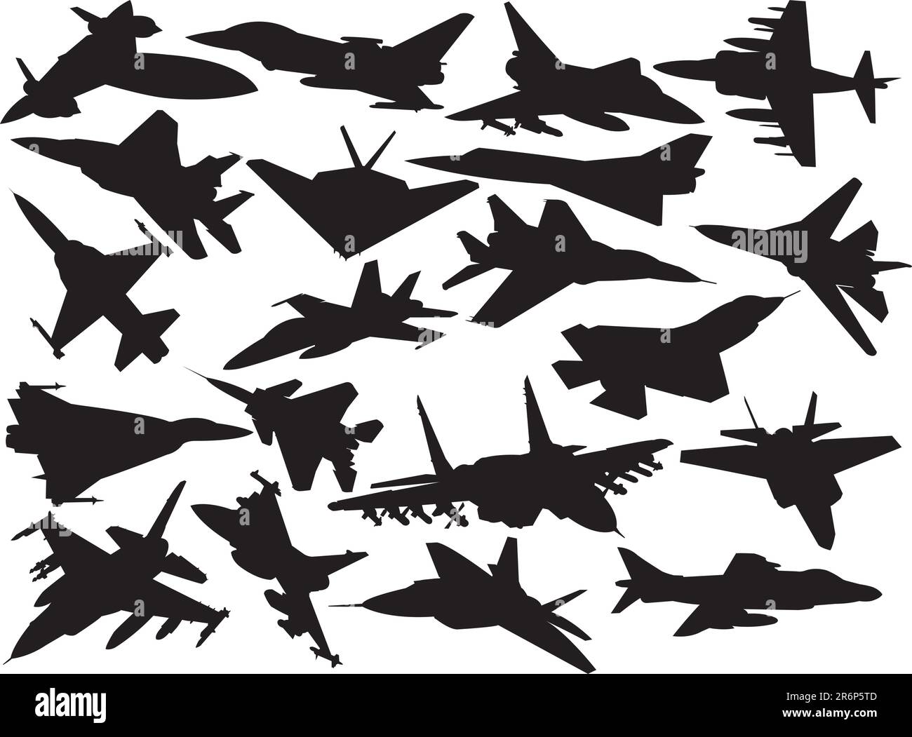 airplanes collection - vector Stock Vector