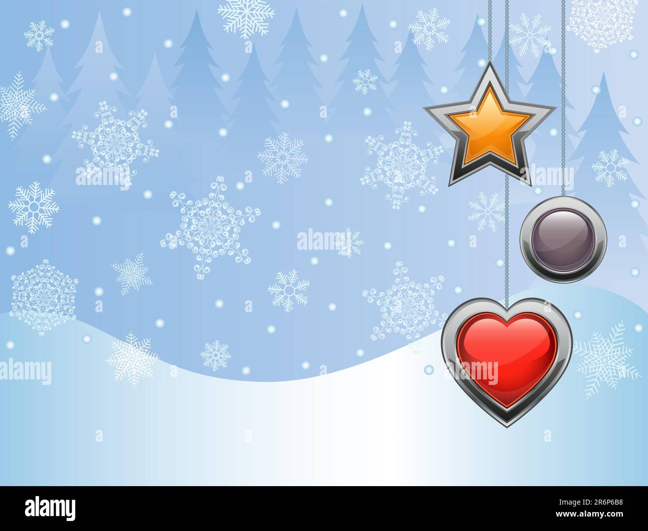 Christmas background with a holiday baubles. Vector illustration Stock ...