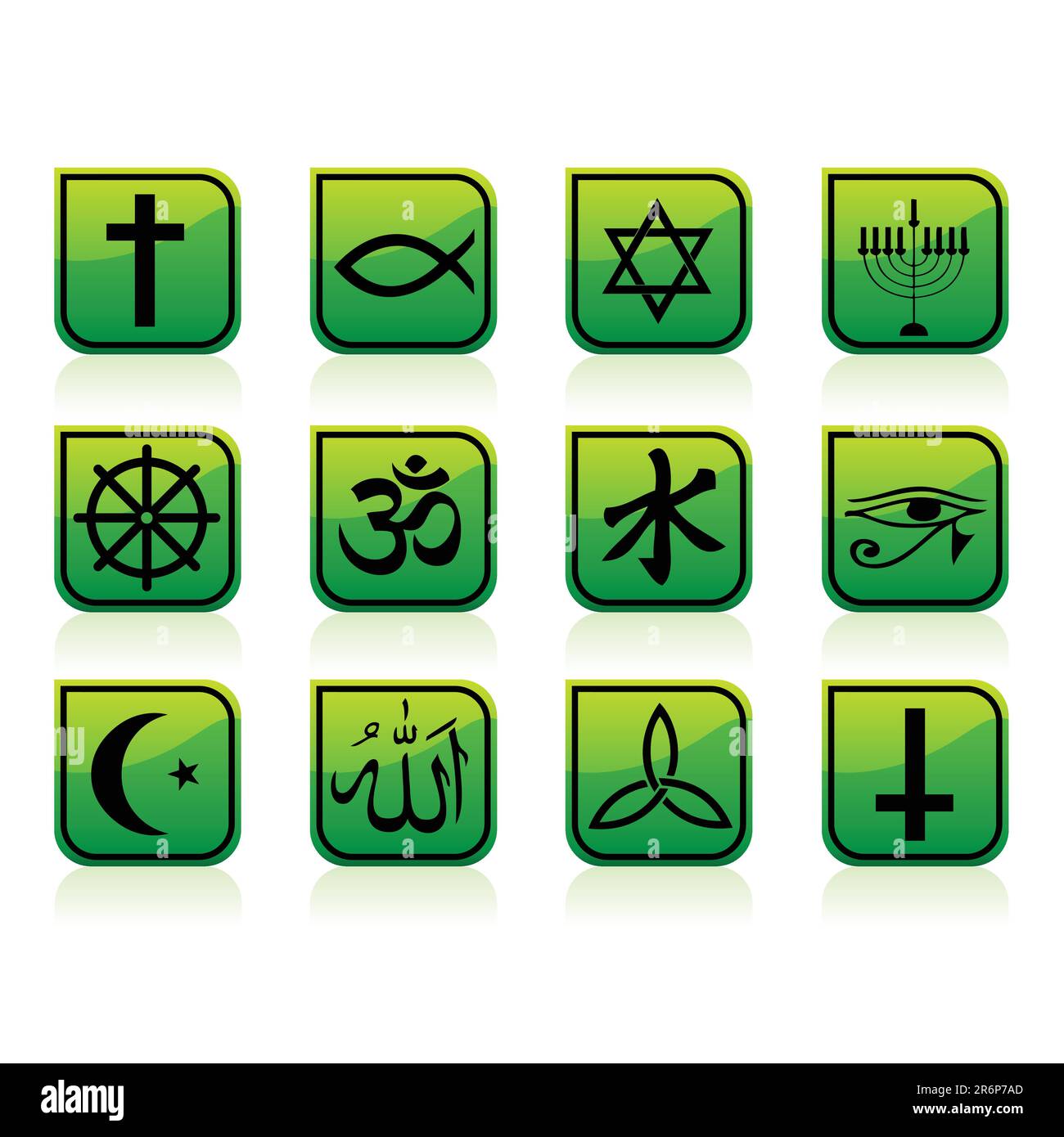 vector set of religion icons Stock Vector