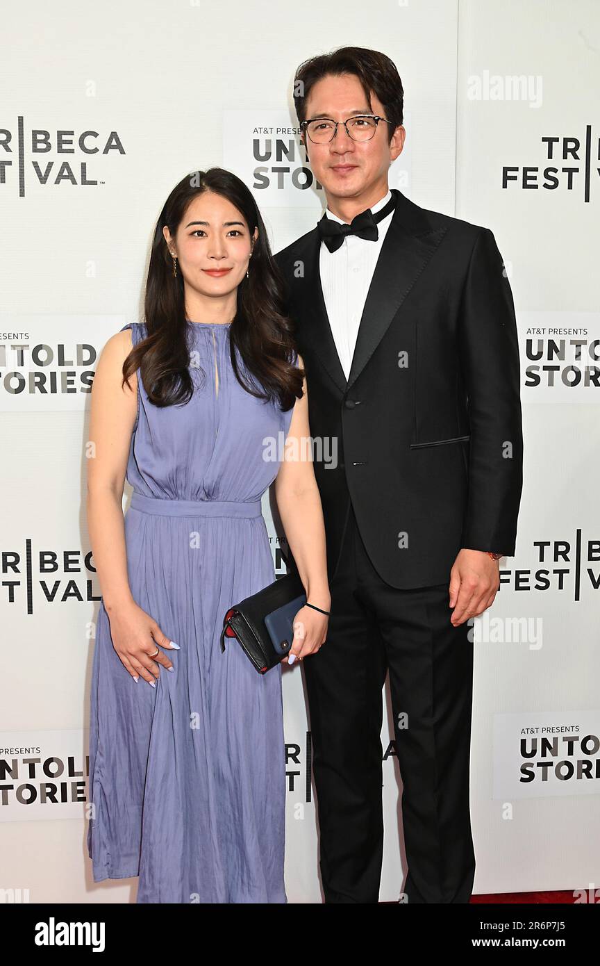 New York, USA. 10th June 2023. Abin Andrews and Jung Joon Ho attend the ...