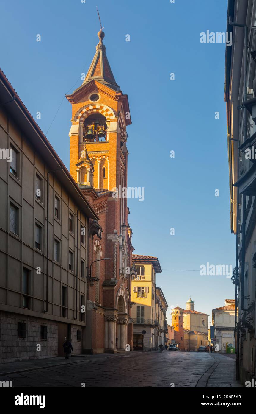 Old architectural sights in italian city Asti Stock Photo - Alamy
