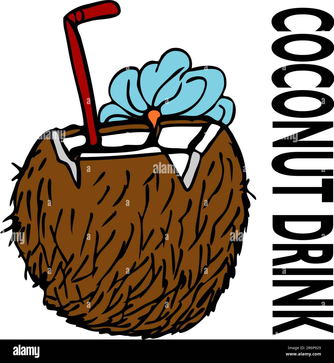 An image of a coconut drink Stock Vector Image & Art Alamy