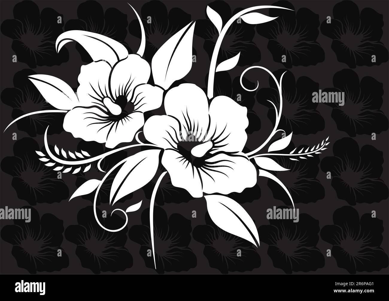 Retro floral background illustration Stock Vector Image & Art - Alamy