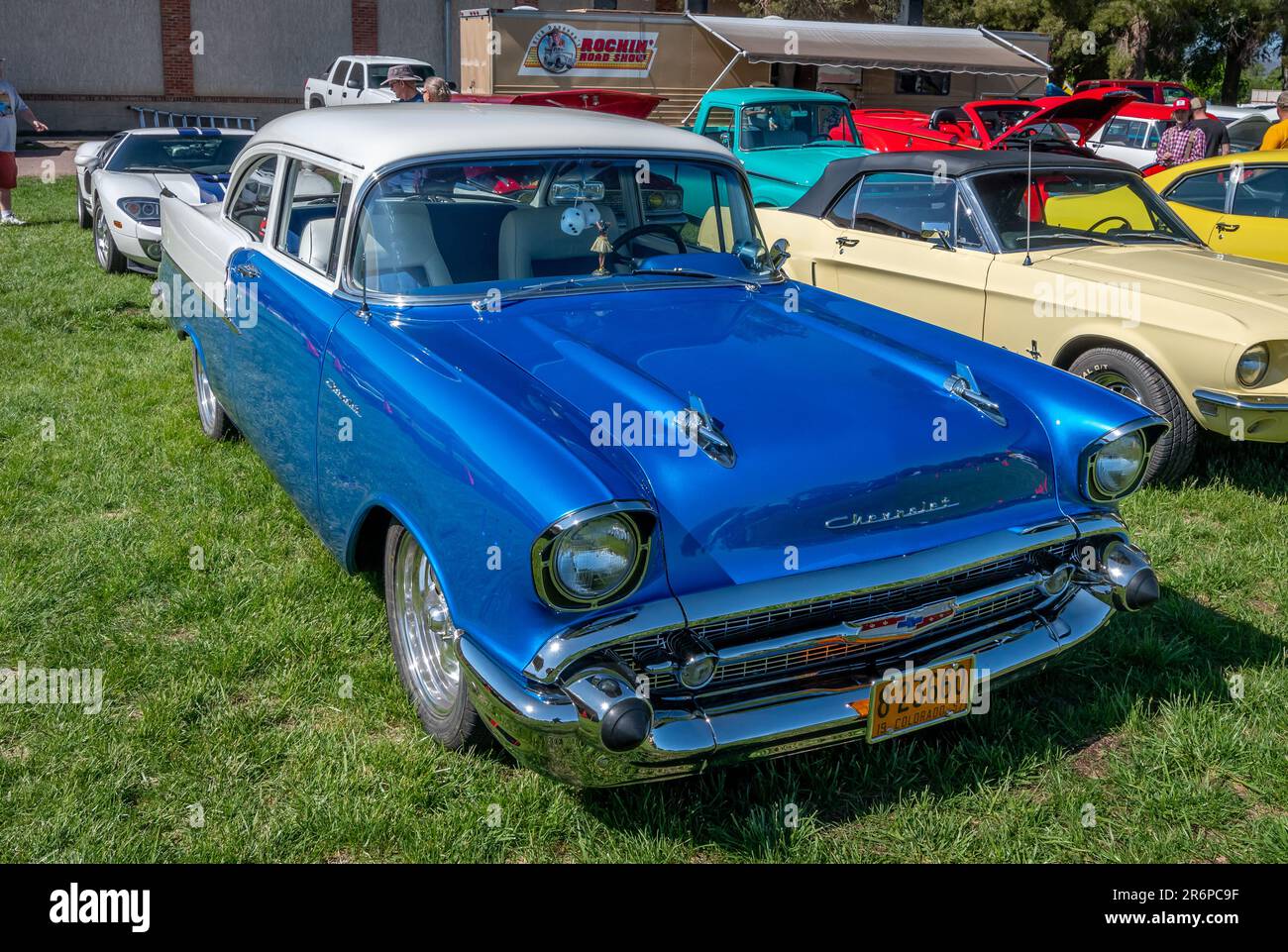 Canon City, CO, USA June 10, 2023 Vintage cars and the peoople they attract at the 41st