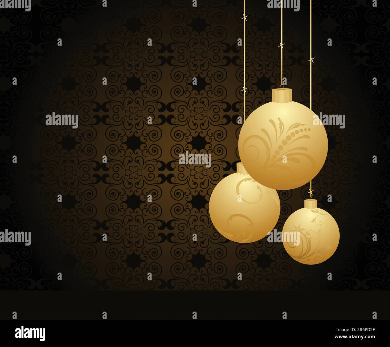 Christmas background with gold balls. Vector Stock Vector Image & Art ...