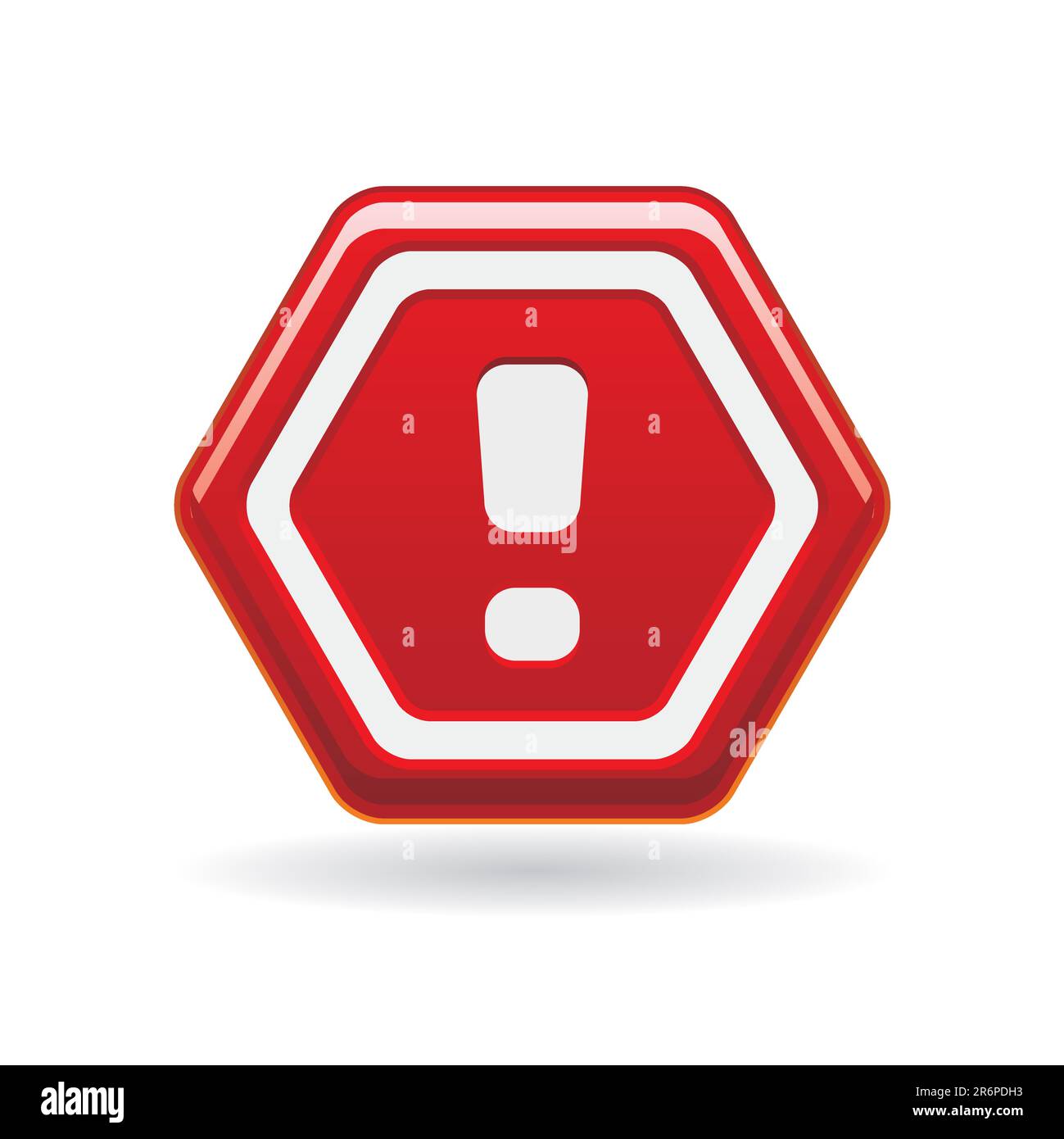 red sign with exclamation point Stock Vector Image & Art Alamy