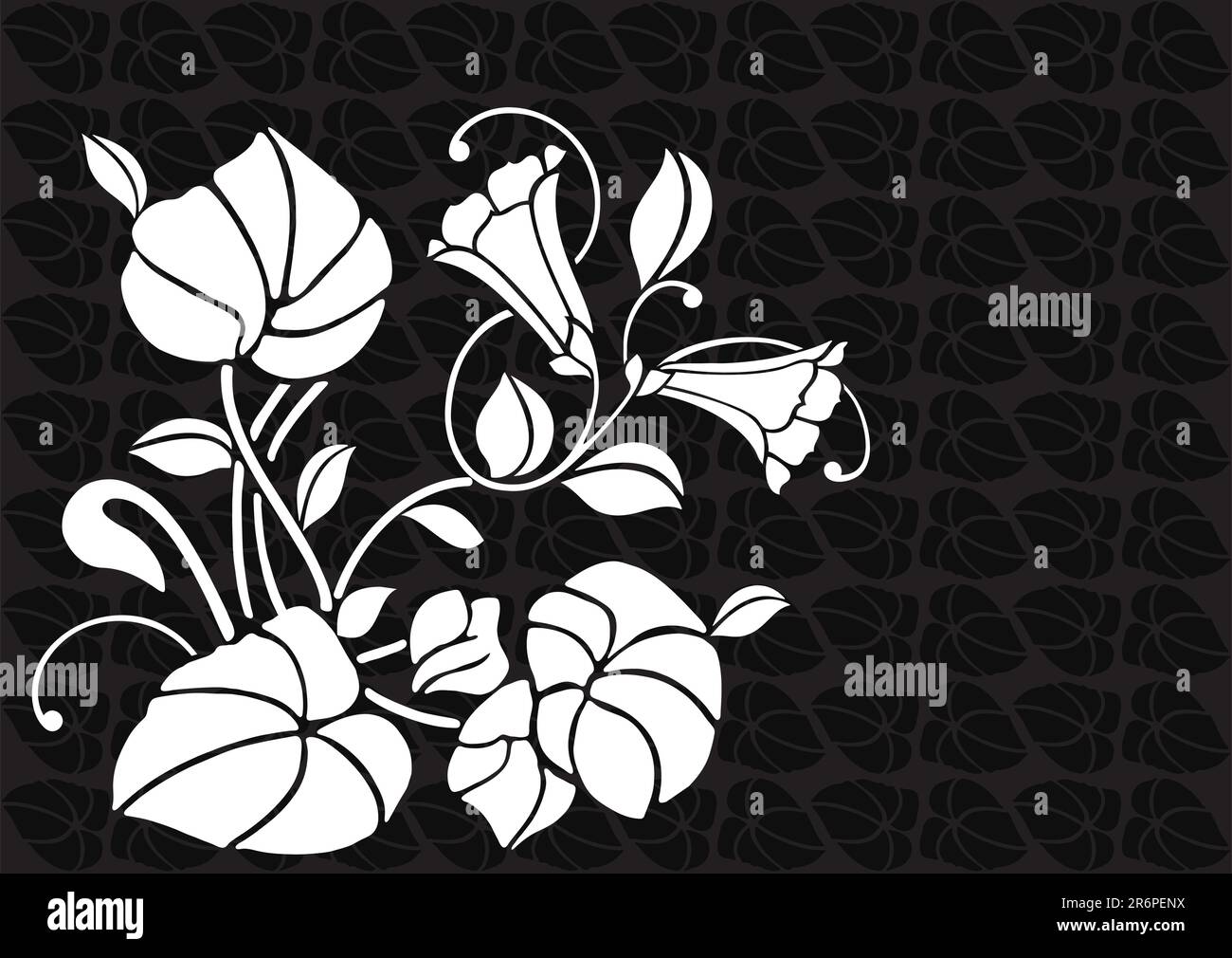 Retro floral background illustration Stock Vector Image & Art - Alamy