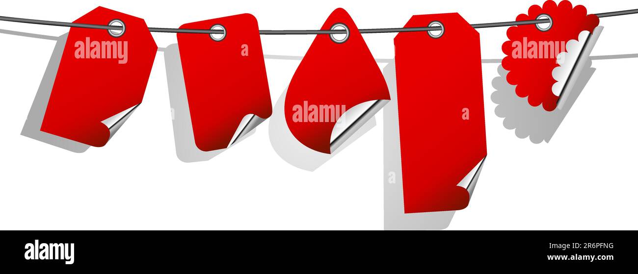 set of tags,  this illustration may be useful as designer work Stock Vector