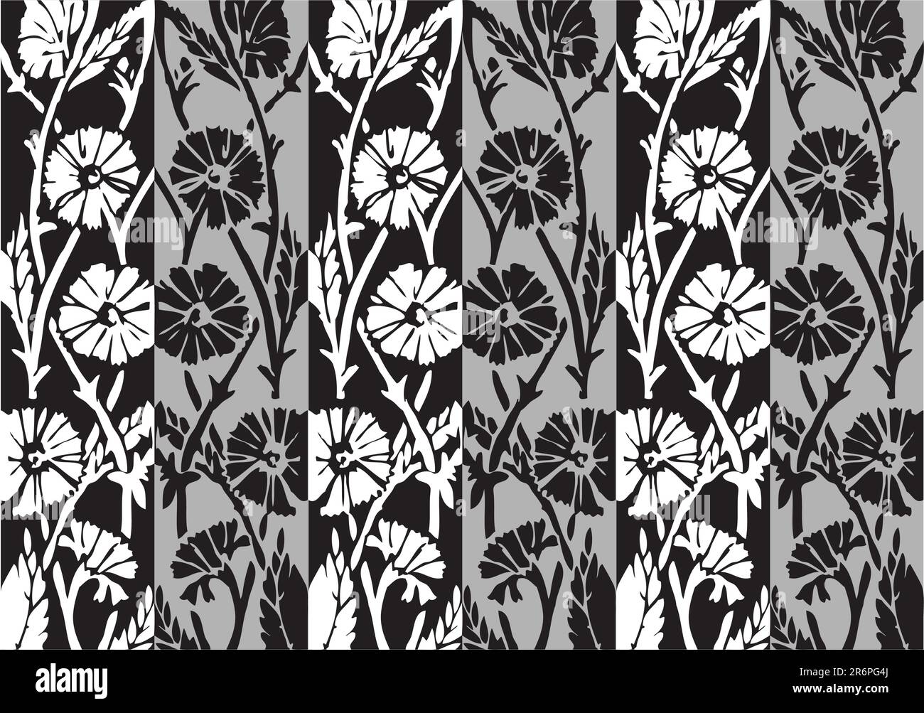 Retro floral background illustration Stock Vector Image & Art - Alamy