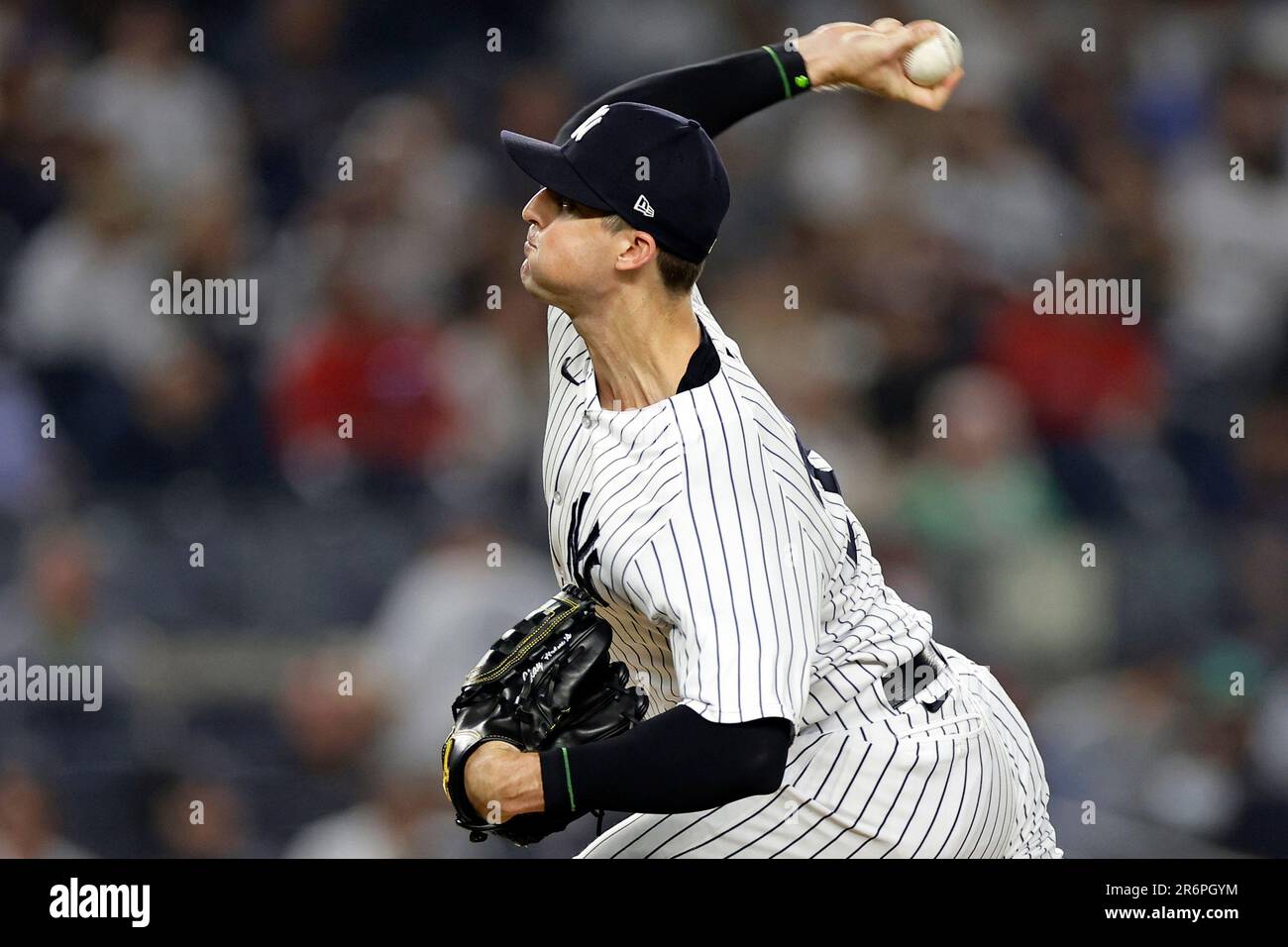 New York Yankees pitcher Clay Holmes throws against the Boston Red