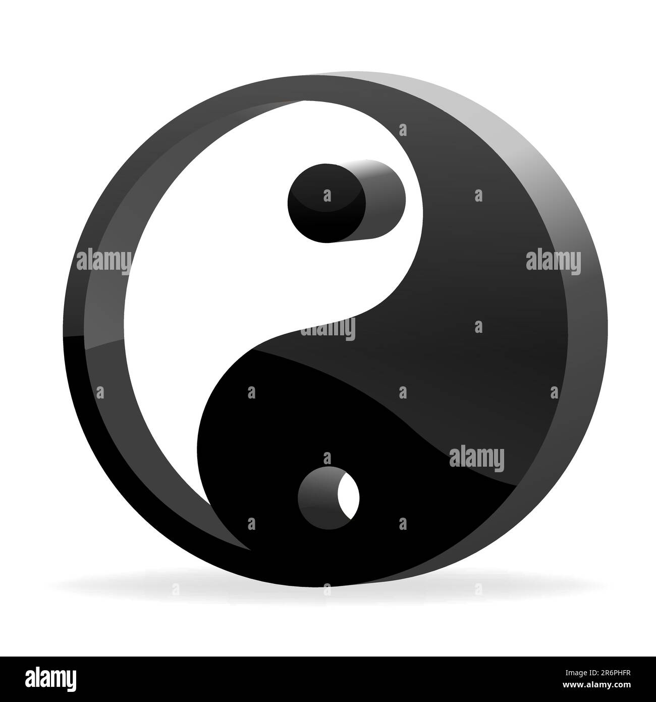 illustration of yin yang on isolated background Stock Vector Image ...