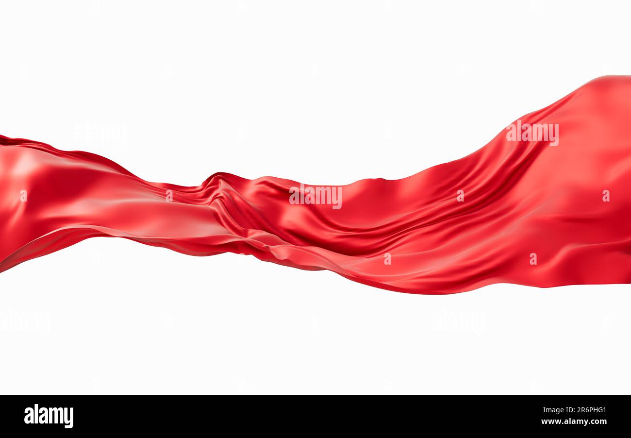 Red waving cloth illustration, Red cloth, ribbon, festive Elements