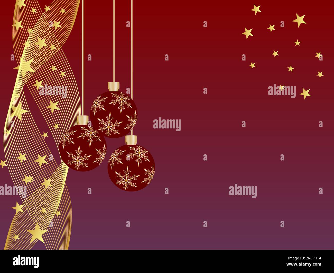 vector eps10 illustration of of christmas balls on a stars background ...