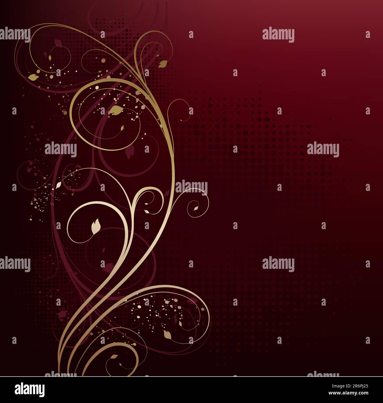 Vector red and gold beauty floral background Stock Vector Image & Art ...