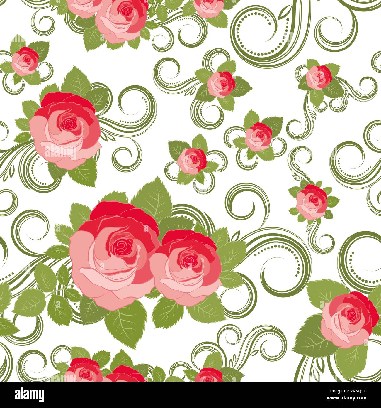 Floral Rose pattern, vector illustration - Illustration for your design ...