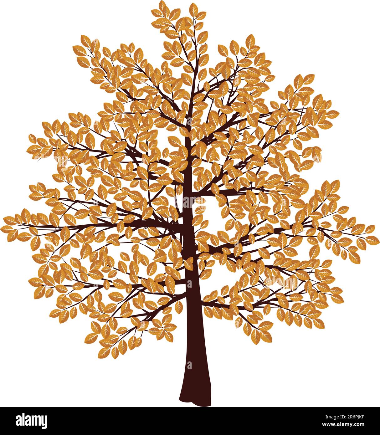 Illustration of a tree with autumn leaves Stock Vector Image & Art - Alamy