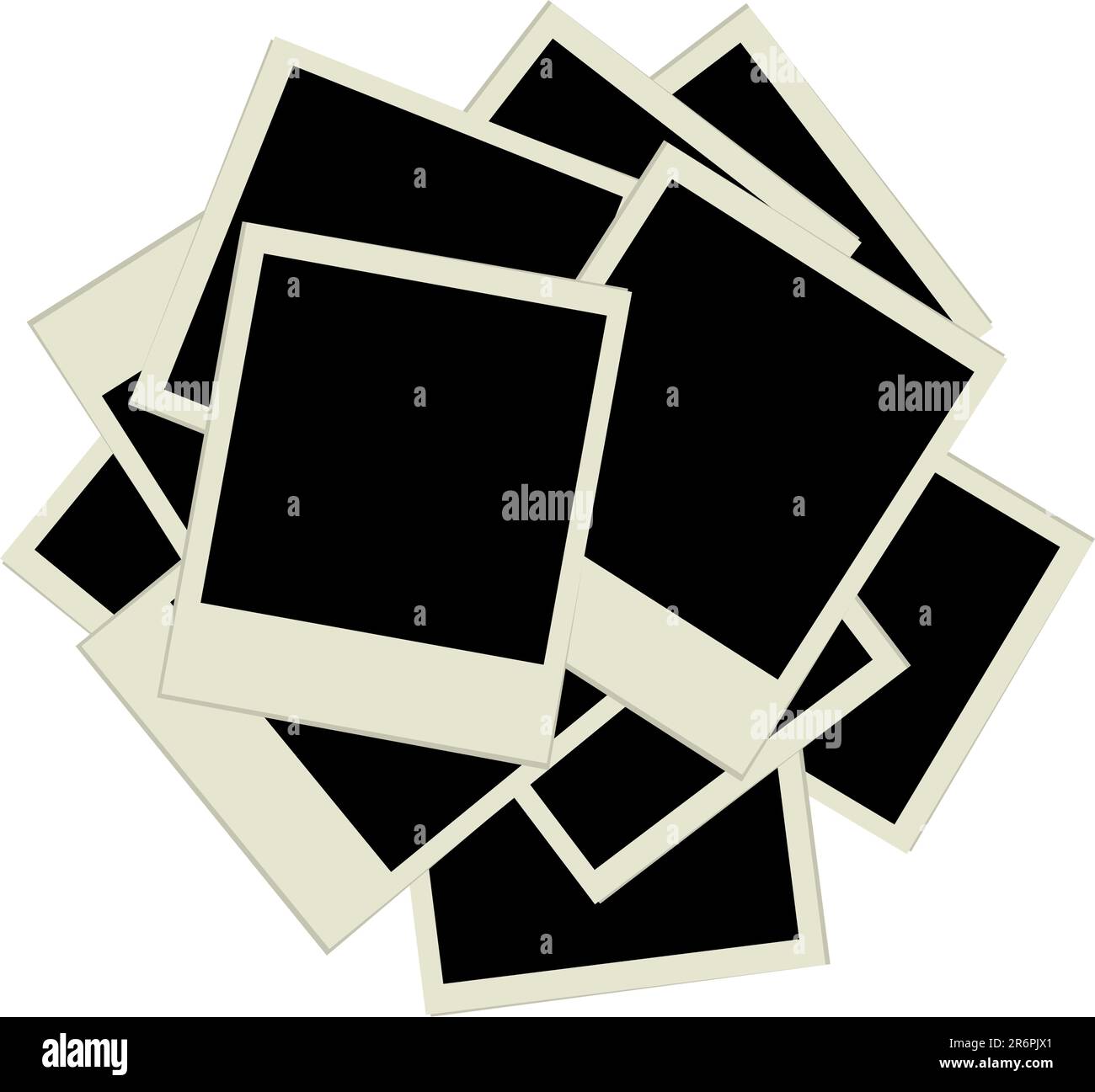 Pile of photos, insert your pictures into frames Stock Vector Image
