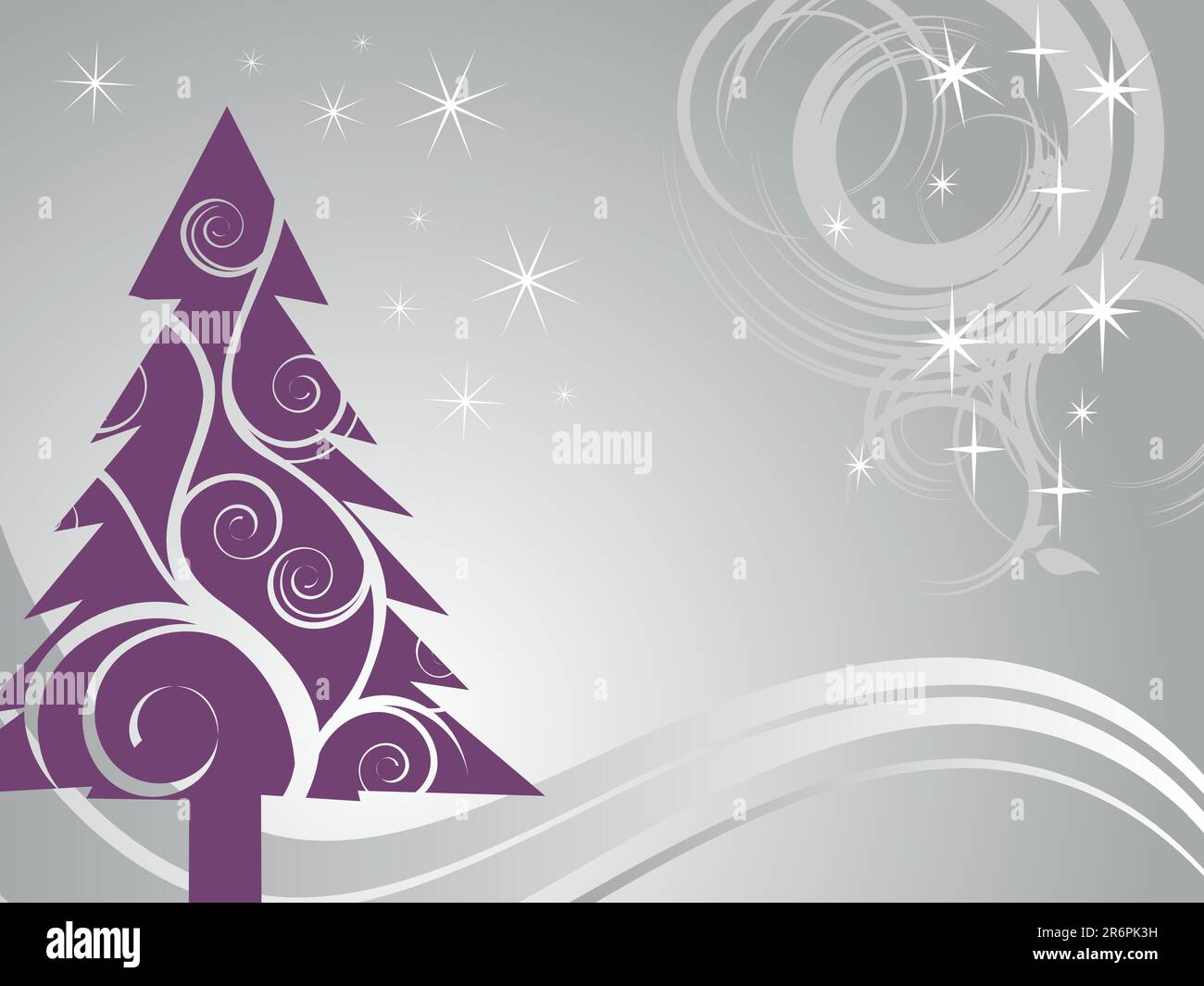 vector eps10 illustration of a christmas tree on an abstract background ...