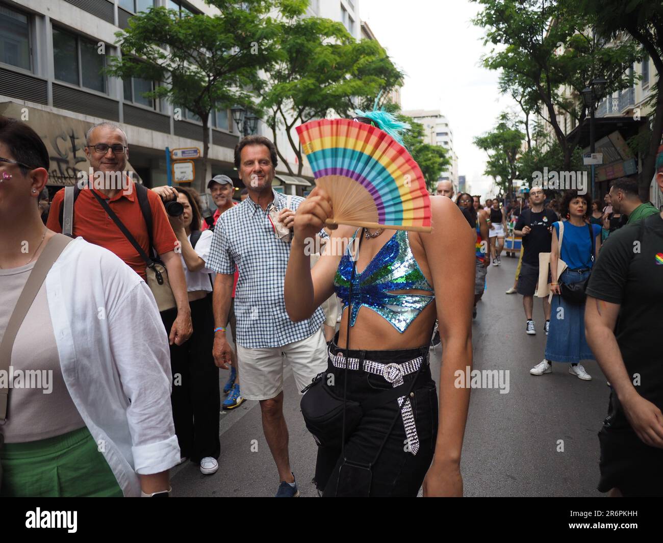Athens, Greece. 10th June, 2023. Thousands of people take part in the
