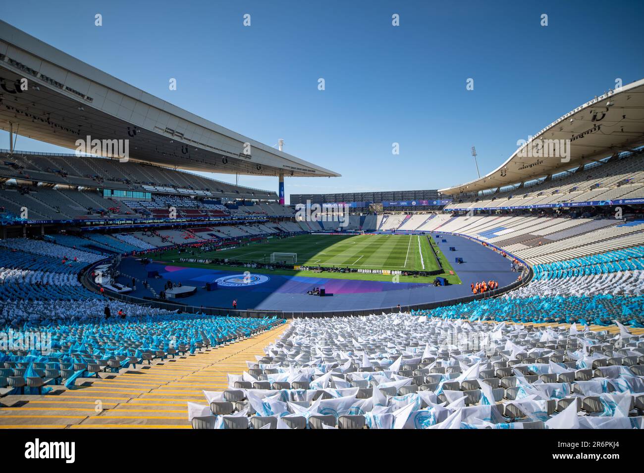 Istambul, Turkey. 11th June, 2023. A general view of Ataturk Stadium during the UEFA Champions League Final 2023 between Manchester City and Inter at Atatürk Olympic Stadium in Istanbul, Turkey on June 10, 2023 (Photo by Andrew SURMA/ Credit: Sipa USA/Alamy Live News Stock Photo