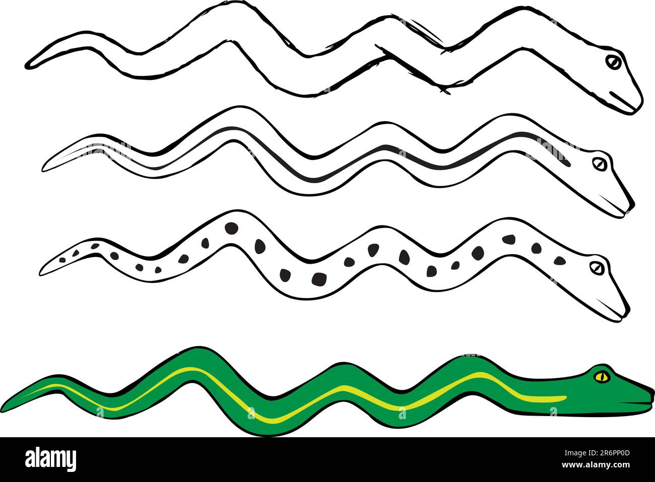 Vector illustration of zig zag snake Stock Vector Image & Art - Alamy