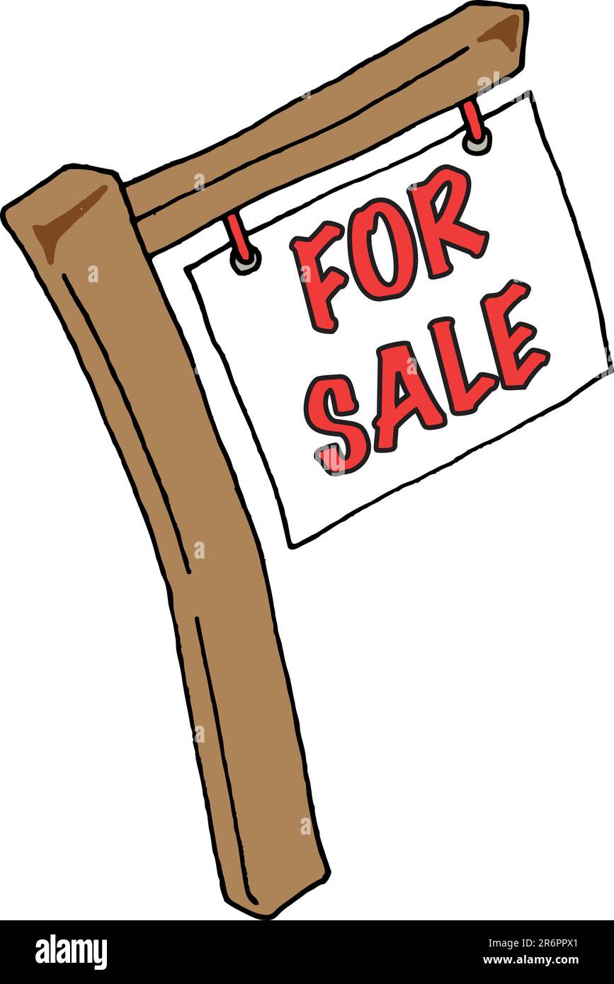 Vector image of a Real Estate For Sale Sign Stock Vector Image & Art