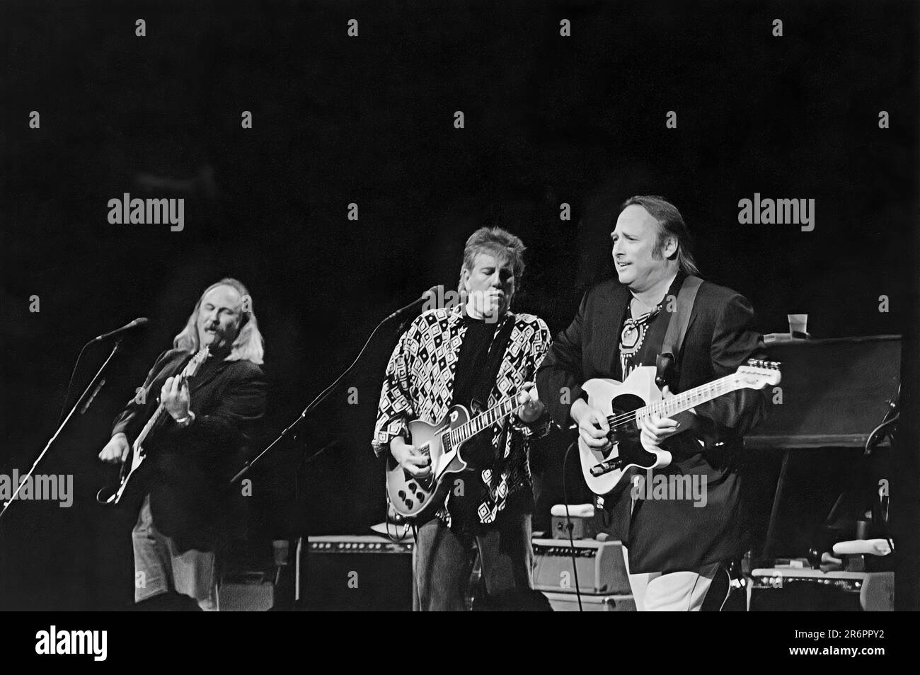 Crosby, Stills and Nash live. Celebrities from the March 1994 at the