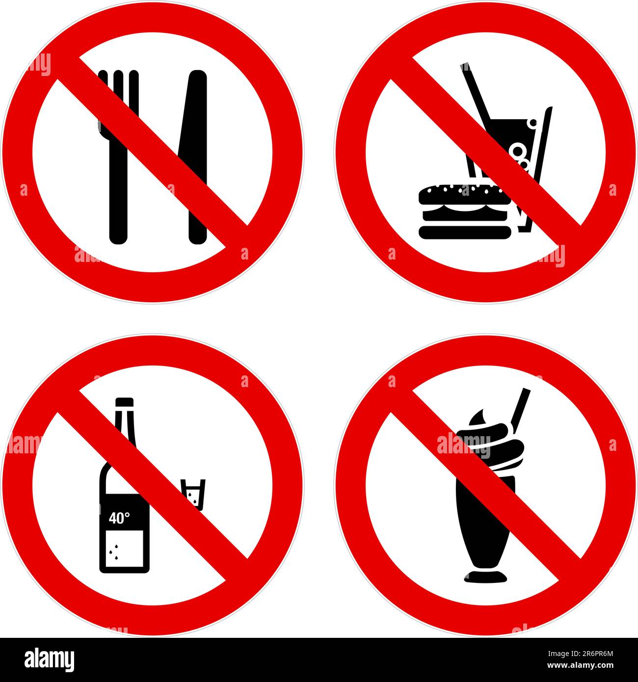 food-and-drinks-are-prohibited-stock-vector-image-art-alamy
