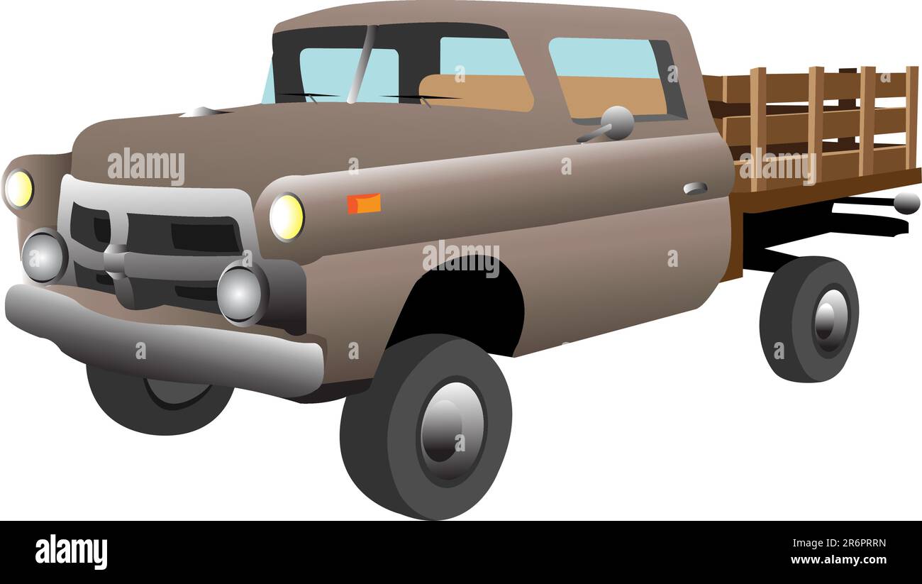 old country car, vector illustration Stock Vector
