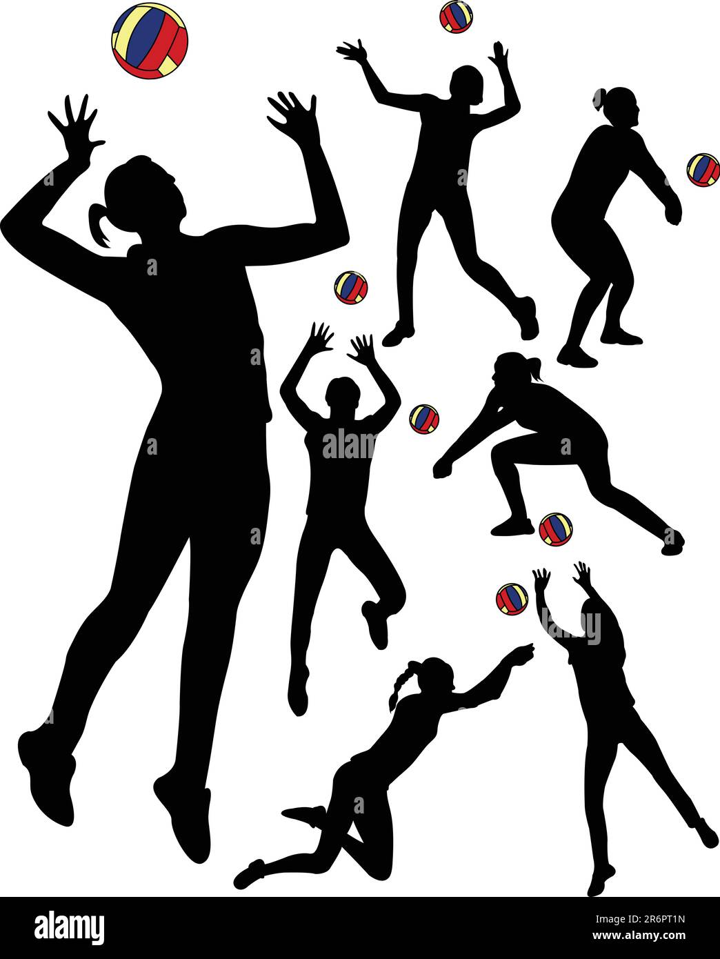 volleyball players collection vector Stock Vector Image & Art Alamy