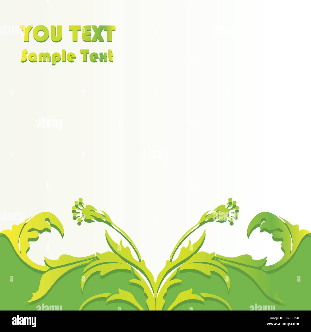 Illustration of a green floral background Stock Vector Image & Art - Alamy