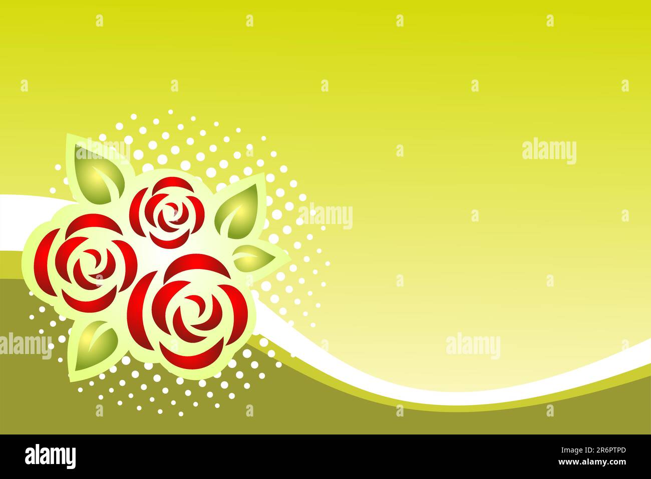 Stylized roses pattern on a green striped background Stock Vector Image ...