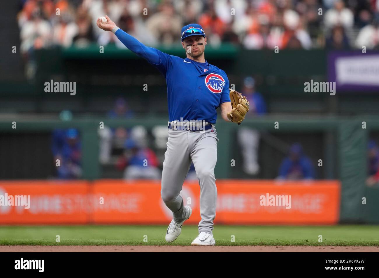 Chicago Cubs' Nico Hoerner during a baseball game against the San Francisco  Giants in San Francisco, Sunday, June 11, 2023. (AP Photo/Jeff Chiu Stock  Photo - Alamy