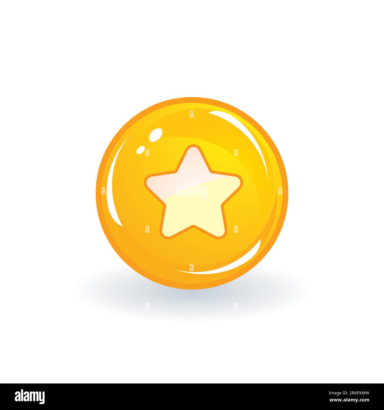 Gold color star illustration Cut Out Stock Images & Pictures - Alamy