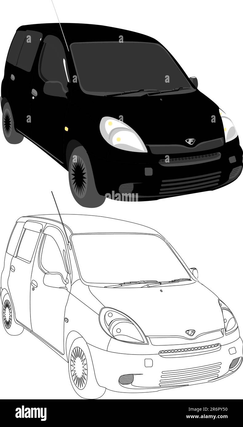 black funcargo with silhouette, vector illustration Stock Vector Image ...
