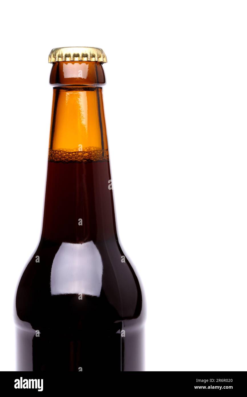 Top one bottle of beer isolated onthe white background Stock Photo Alamy