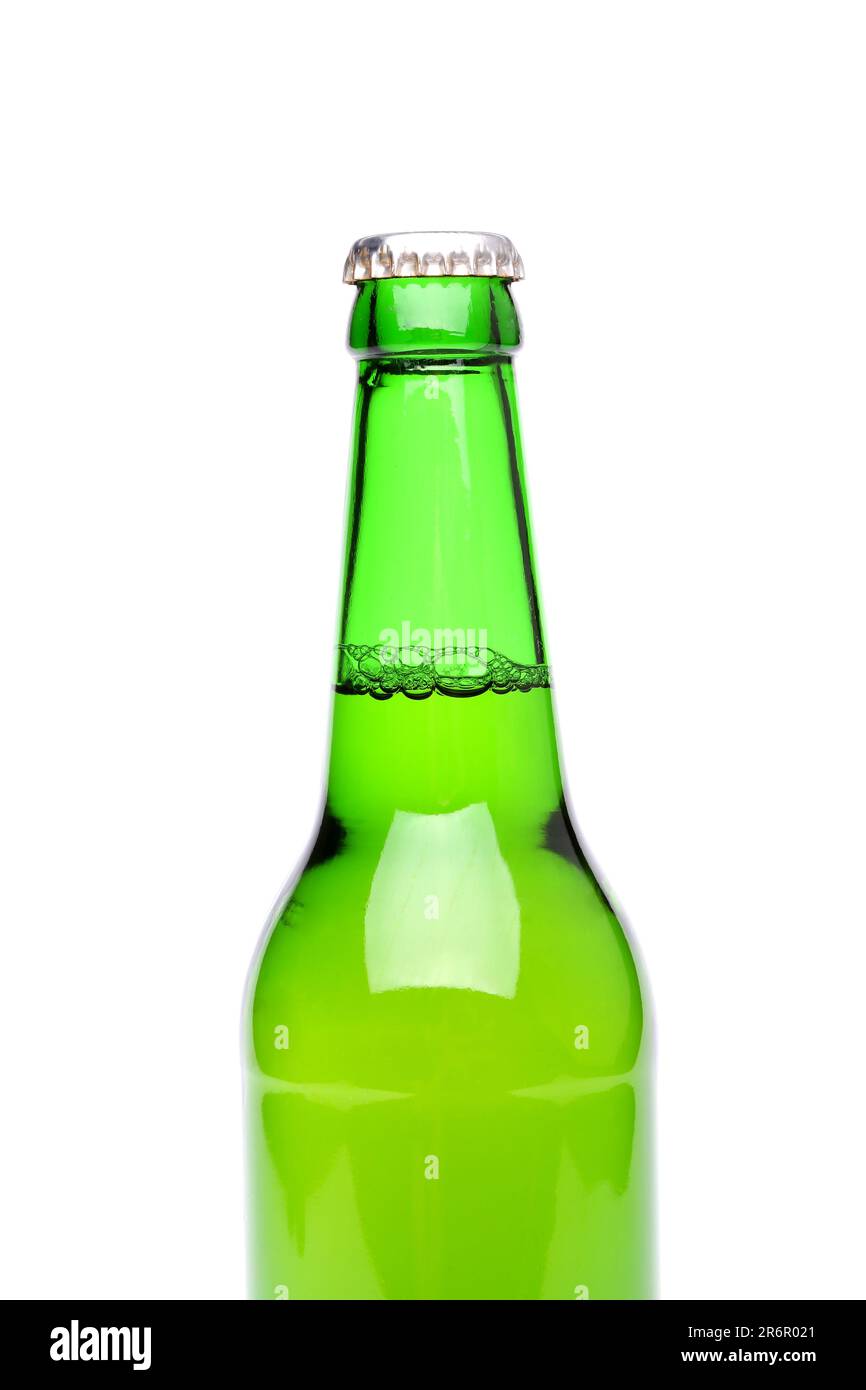 Top one bottle of beer isolated onthe white background Stock Photo Alamy