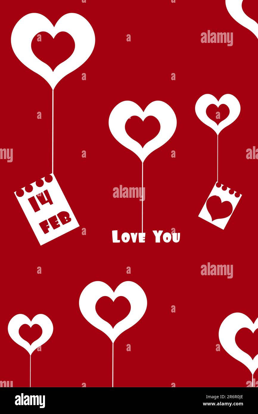 illustration of valentine card Stock Vector Image & Art - Alamy
