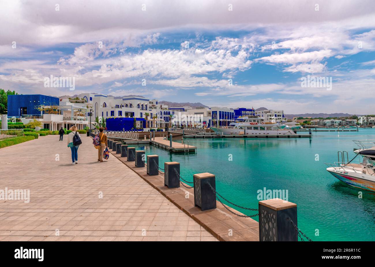 Ayla Oasis, a real estate development project, aiming to create a luxurious waterfront community on the shores of the Read Sea, in Aqaba, Jordan. Stock Photo