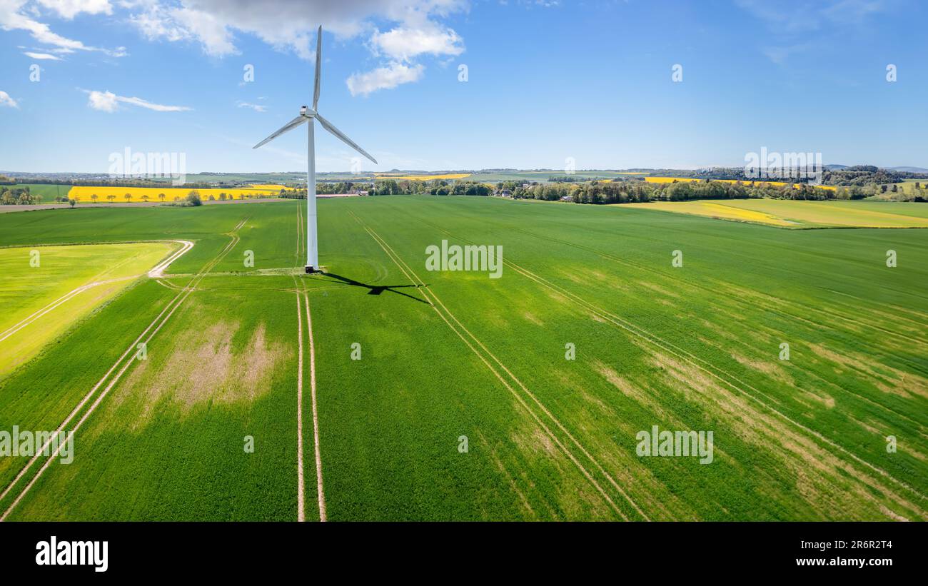Wind turbines in Denmark generating electricity Stock Photo Alamy