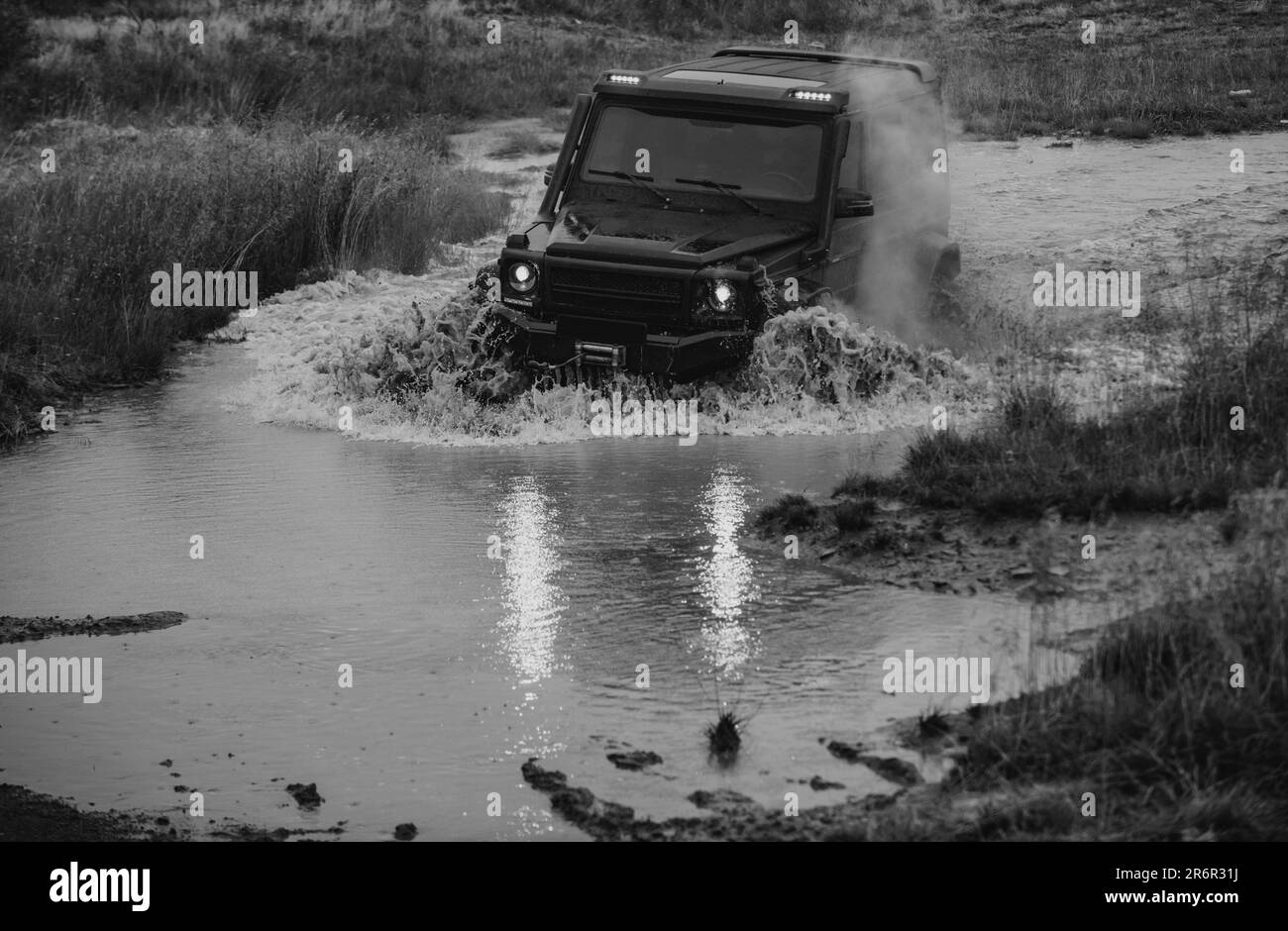 Travel and racing concept for 4x4 drive off road vehicle. Offroad 4x4