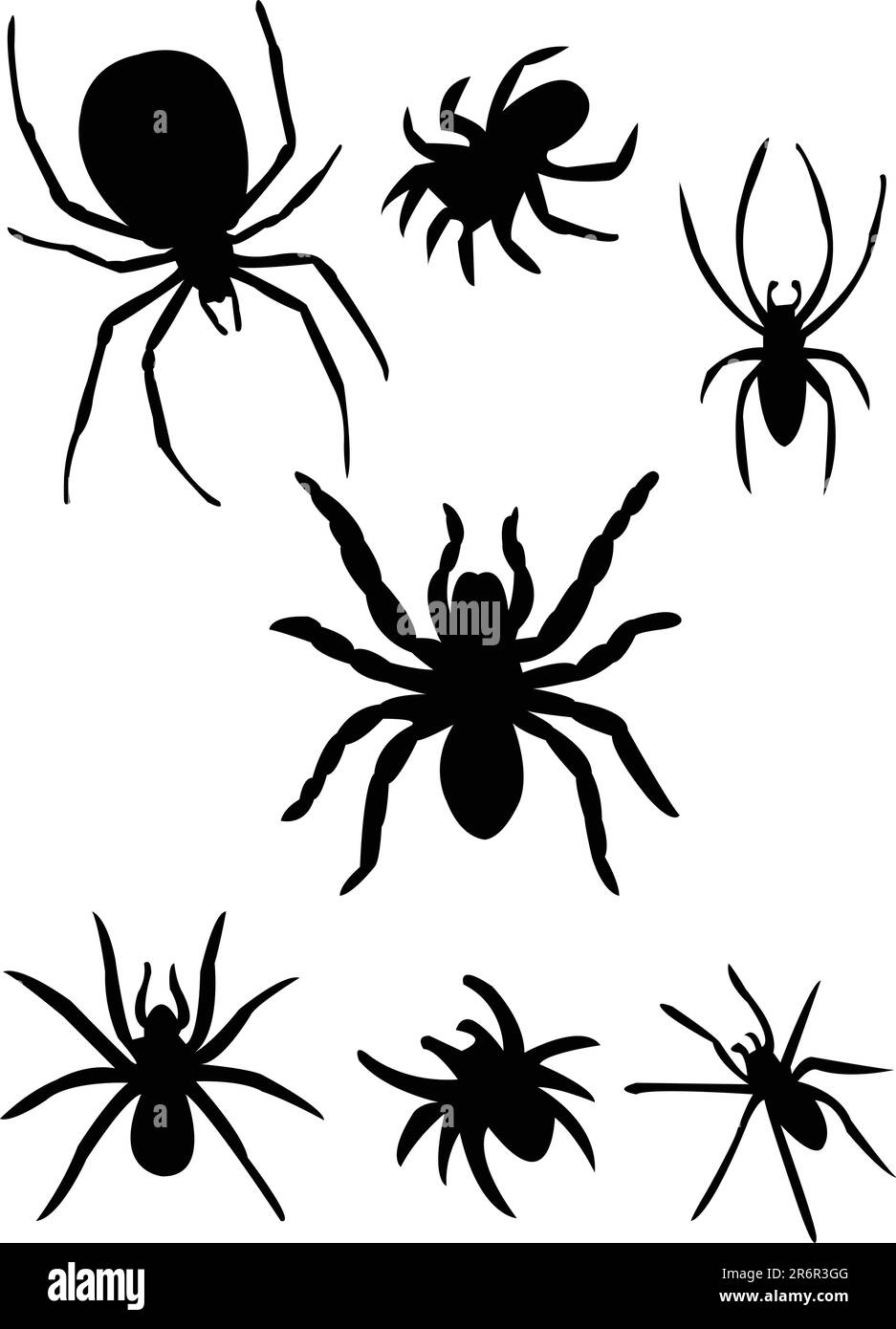 spiders silhouette - vector Stock Vector