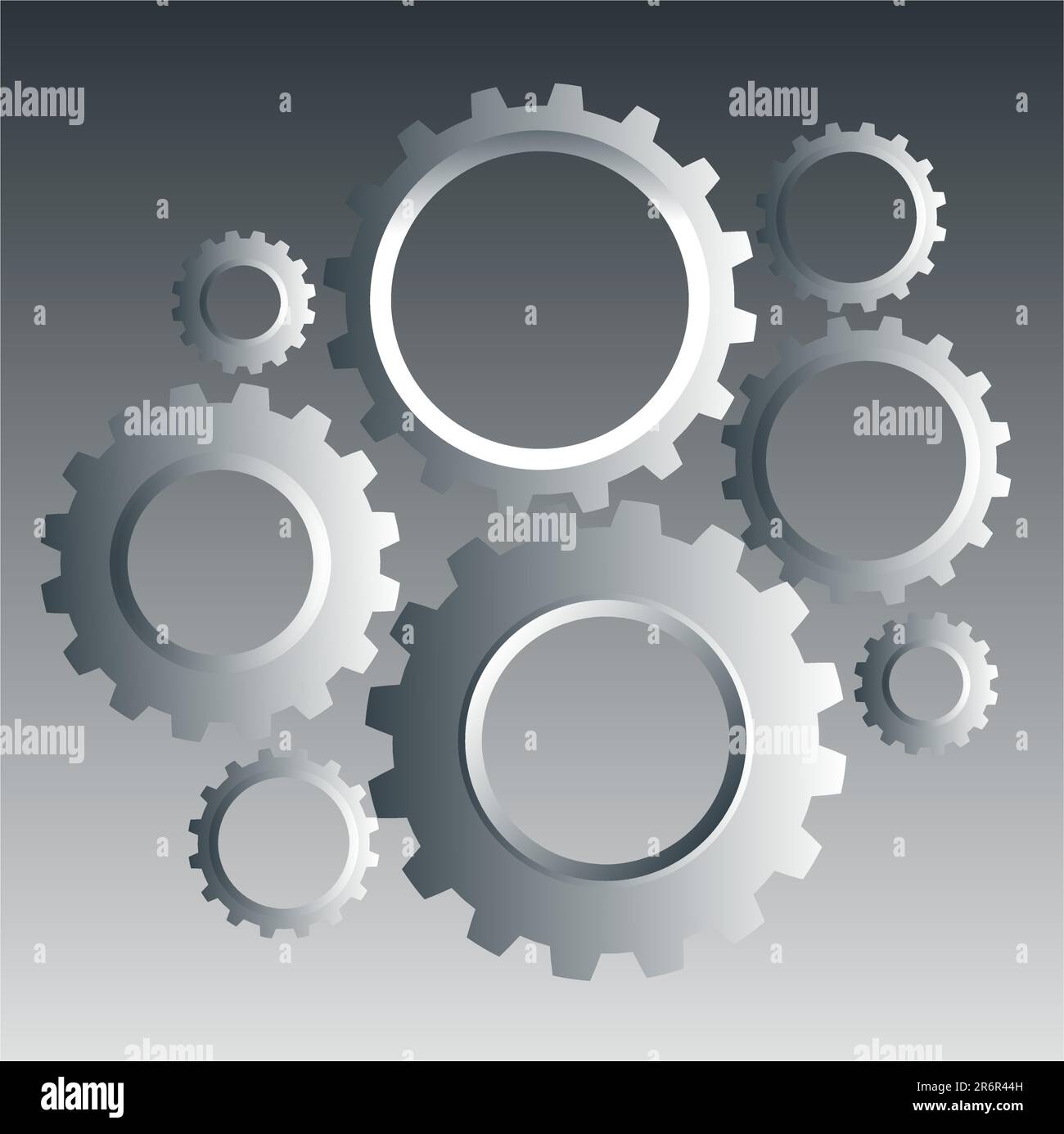 industrial gears problem, idea, solution, development Stock Vector